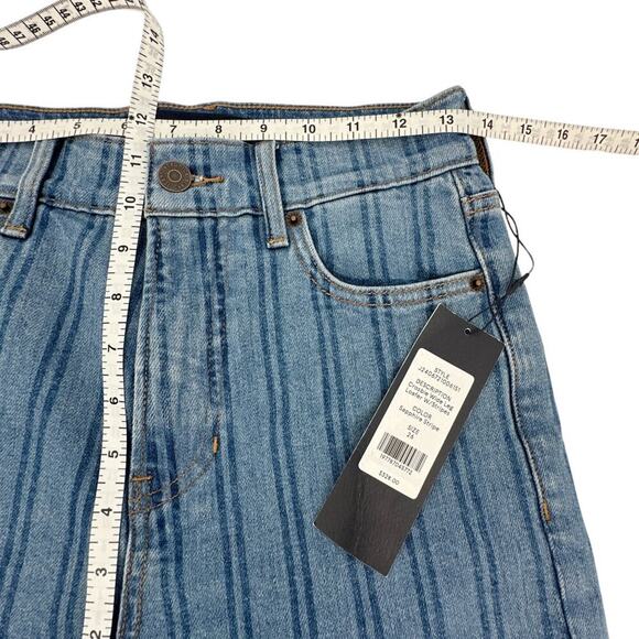 VERONICA BEARD Crosbie Striped Loafer Length Wide Leg Jean 26 - Picture 10 of 11